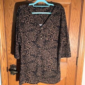 Heavy animal print knit